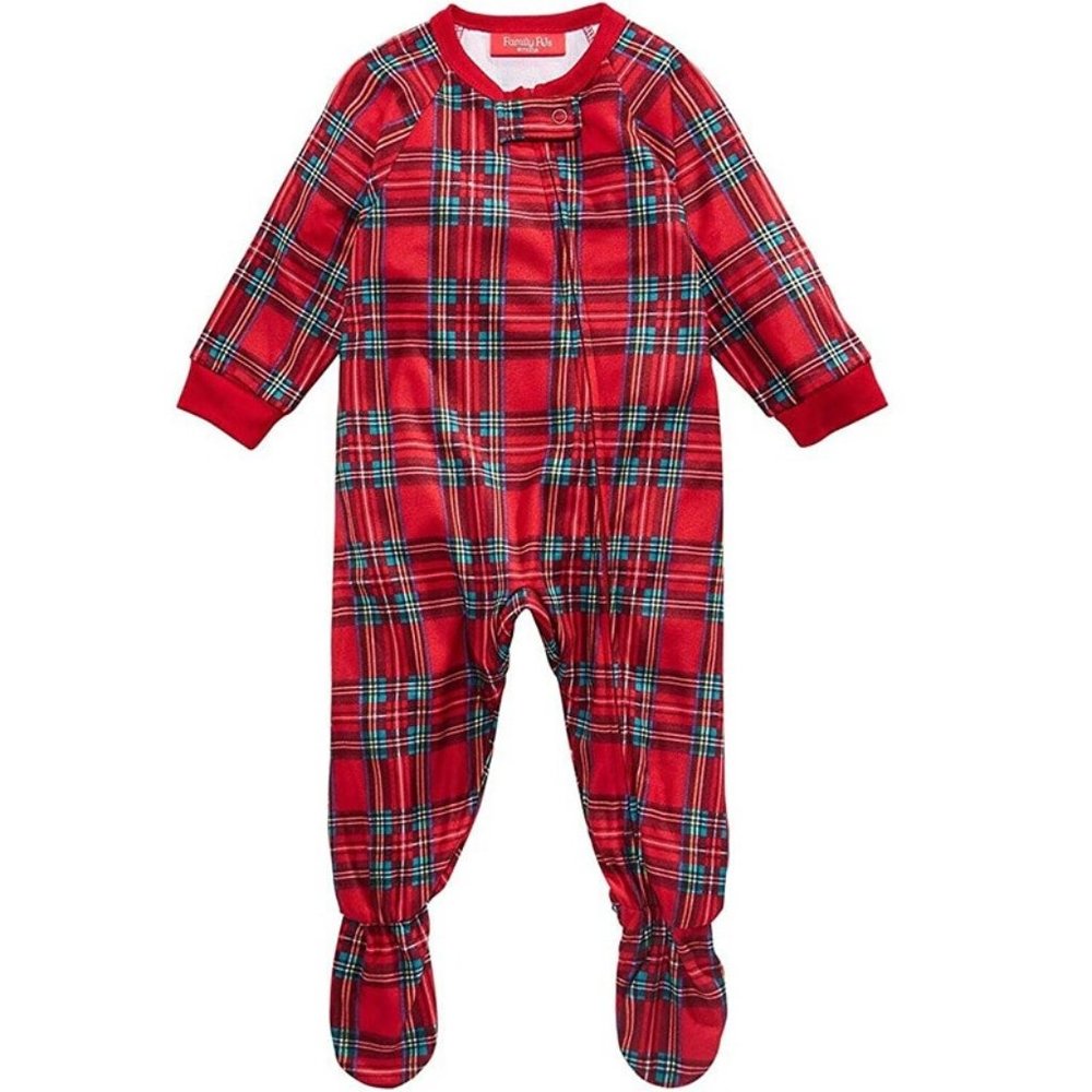 Family PJs One Piece Footed Unisex Pajamas 12M